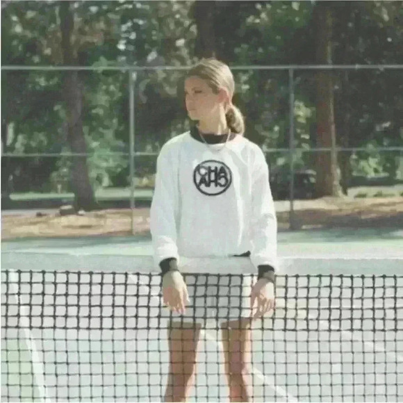 ELL AND EMM "Cha Cha" Terry Cloth Sweatshirt Top Size S/M NWT! - Picture 2 of 10